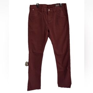 Bonobos Corduroy 5 Pocket Men’s 33/34  Straight Pants Burgundy Color